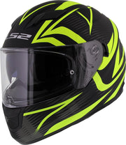 LS2 FF320 EVO Jink mat zwart hi-vision geel S Motorhelm Scooterhelm