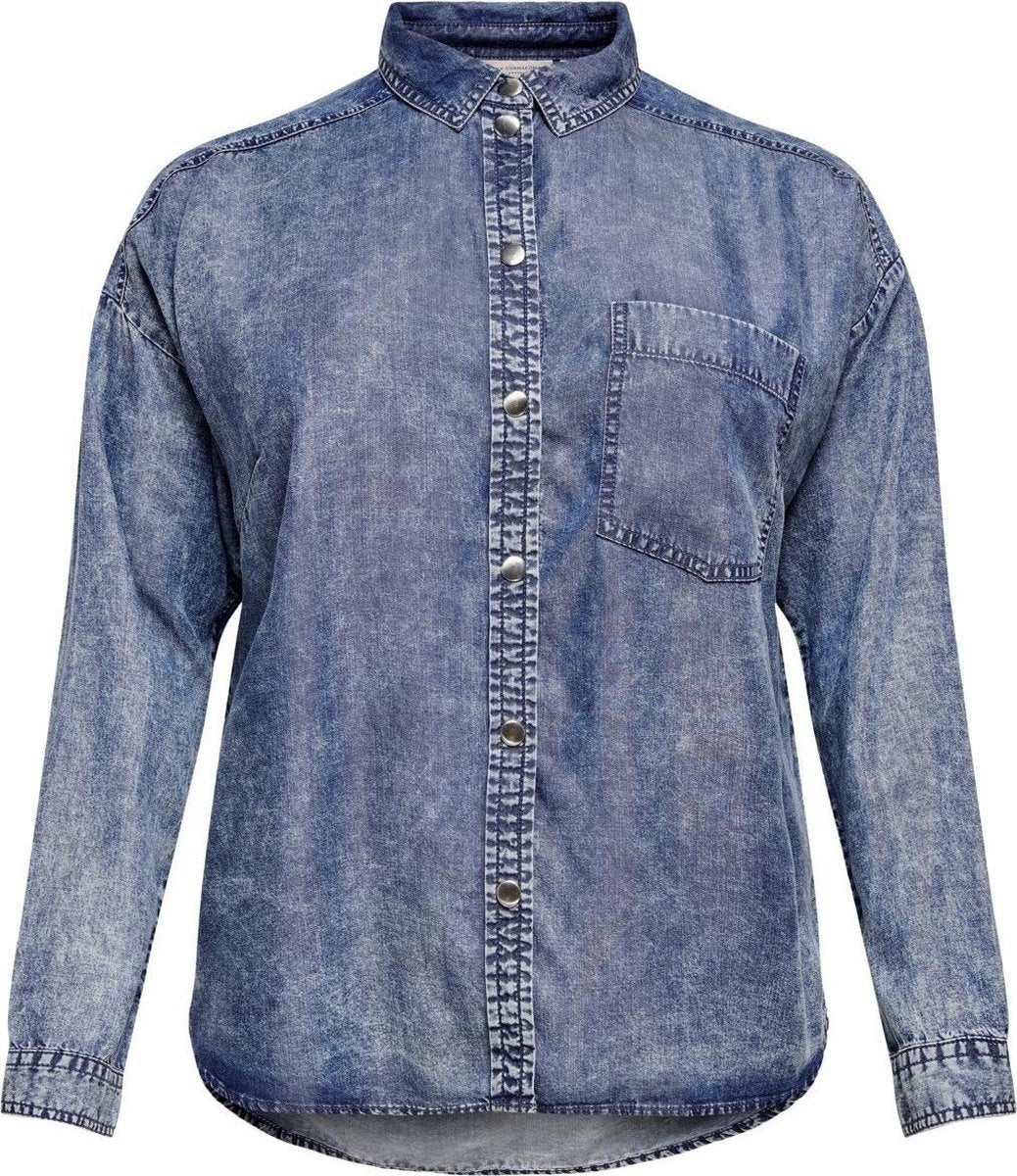 Only Carmakoma Cartheodora Blouse Blauw Maat 44