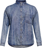 Only Carmakoma Cartheodora Blouse Blauw Maat 44