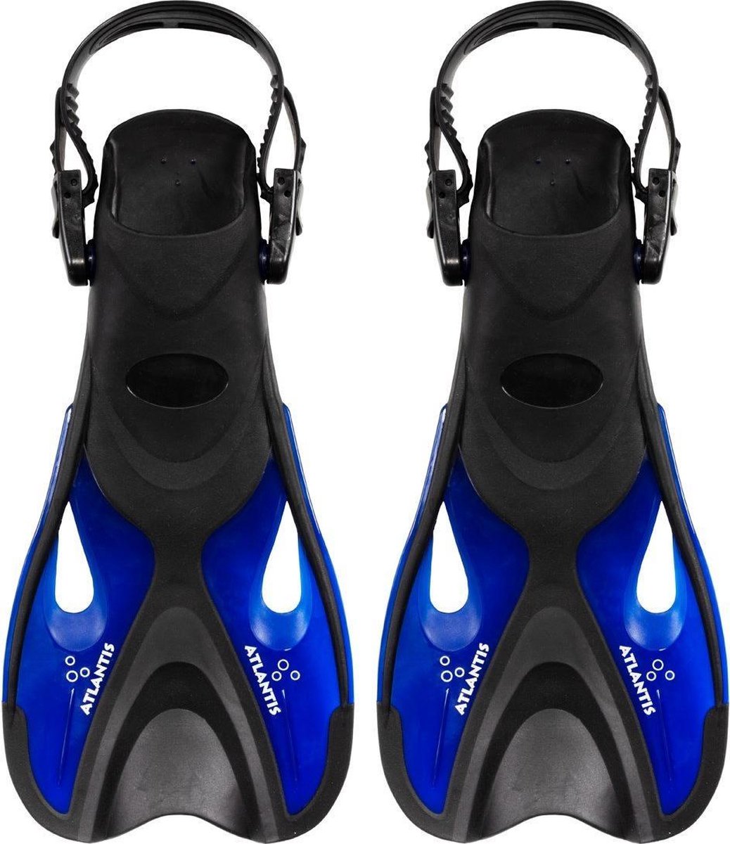 Atlantis Snorkelvinnen - Zwemvliezen - Volwassenen - Zwart/Blauw - 41-45