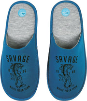 Siretessile Sloffen Savage Heren Katoen/polyester Blauw/grijs Maat 44-45