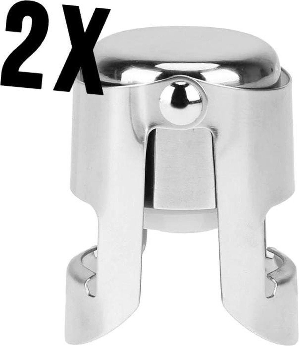 Gusta® | Set van 2 stuks | Wijnstopper | Wijn accessoires| Wijn dop | Flesafsluiter | Vacuvin