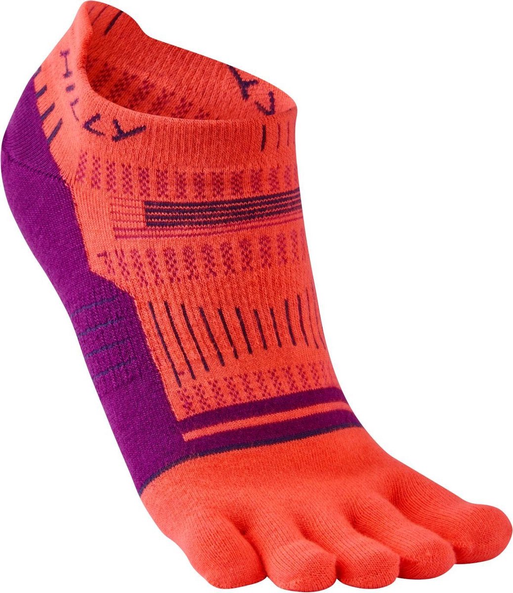 Hilly Toe Socklet No-show teensokken - Oranje/Roze - 35-38