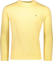 Tommy Hilfiger Trui Geel Geel Getailleerd - Maat S - Heren - Lente/Zomer Collectie - Katoen;Zijde