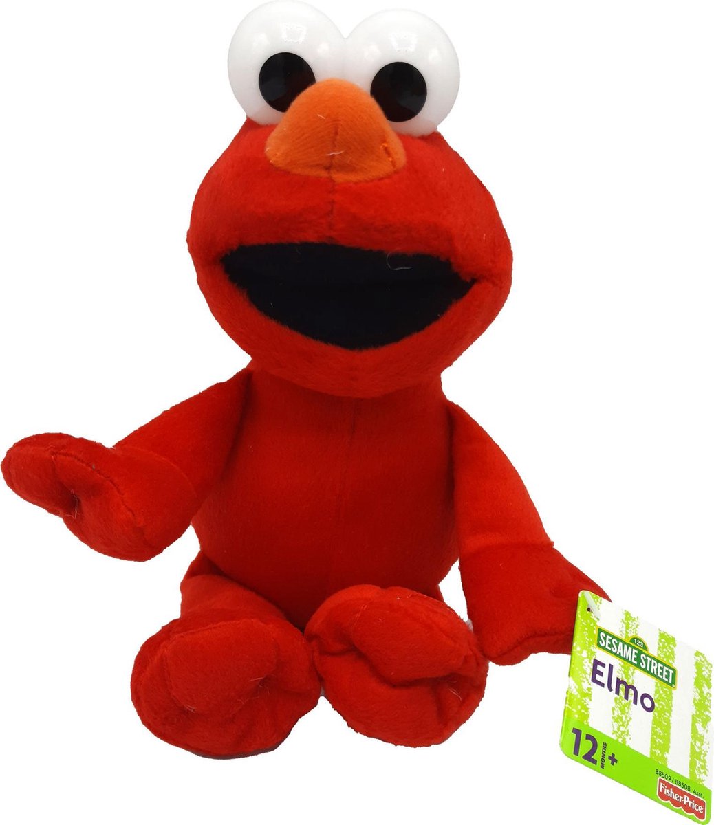 Sesamstraat - Elmo - Pluche Knuffel - Fisher-Price - 28 cm