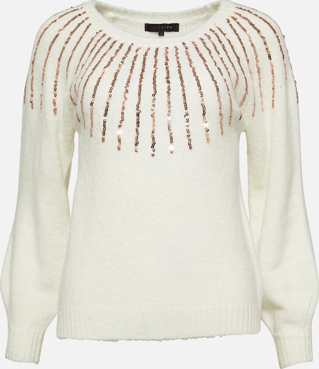 Trui met glitters - Wit
