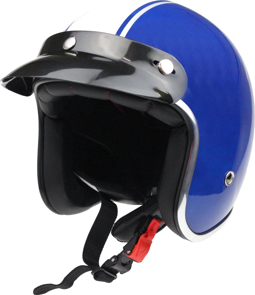 Redbike RB-758 retro jethelm palermo blauw maat XXL