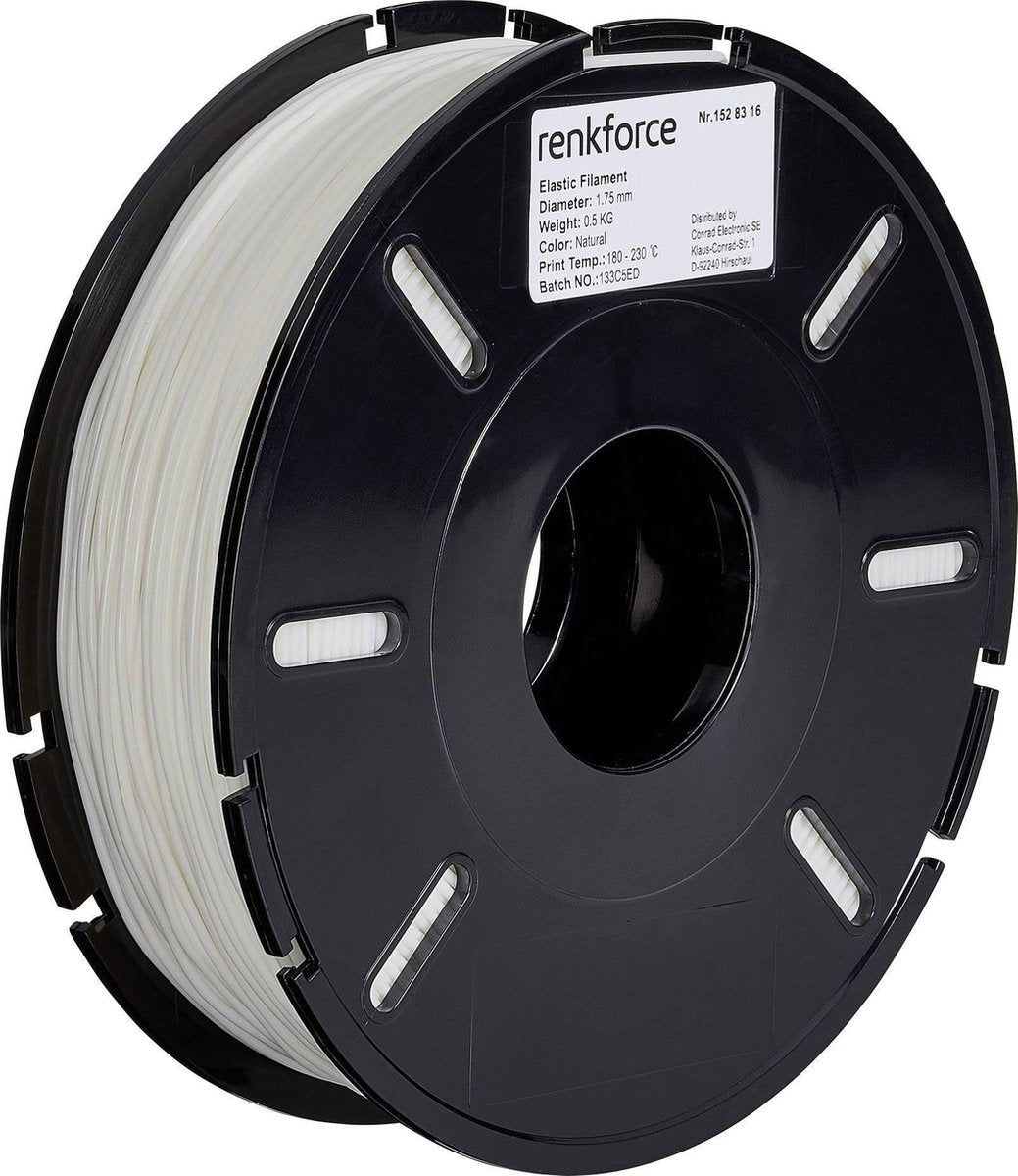 Filament Renkforce Elastic Semiflexibel 1.75 mm Transparant 500 g