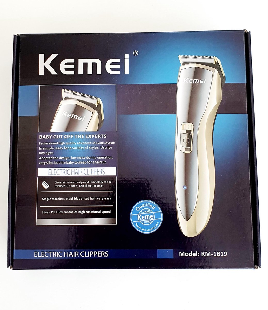 Kemei KM-1819 Krachtige Elektrische Tondeuse Trimmer Styling Kapsel Professionele Verstelbare Titanium Stalen Blad Tondeuse