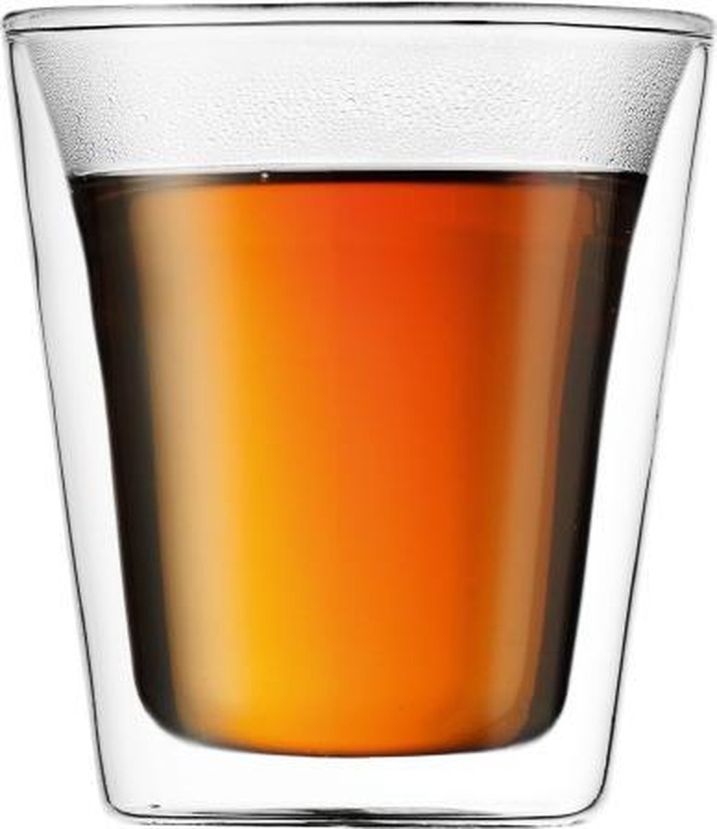 Bodum Canteen Glas - Dubbelwandig - 0.2 L - Set Van 2