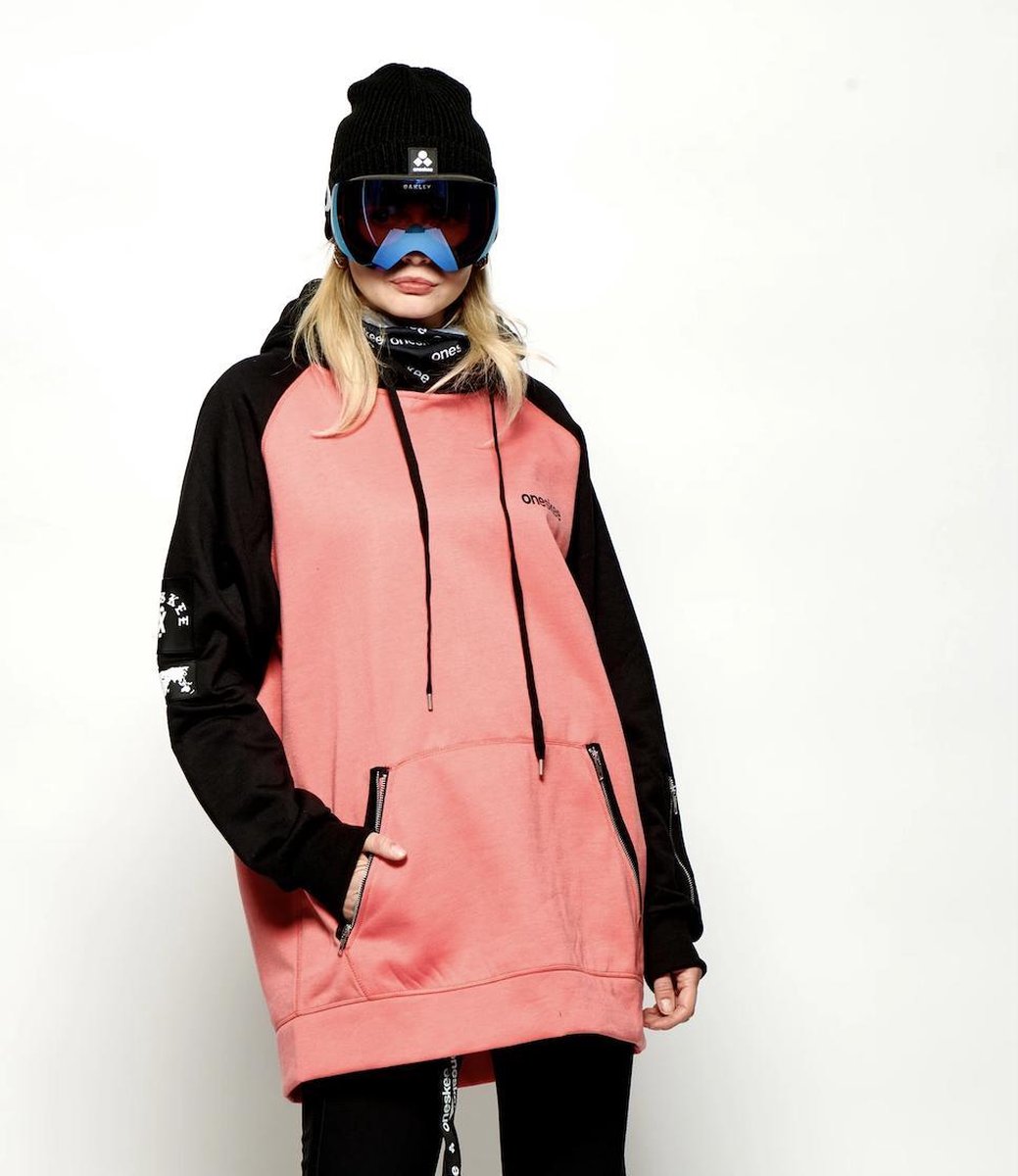 Waterdichte dames hoodie Pink/black M