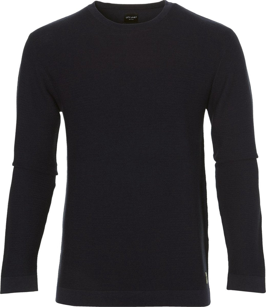 City Line By Nils Pullover - Slim Fit - Blauw - S