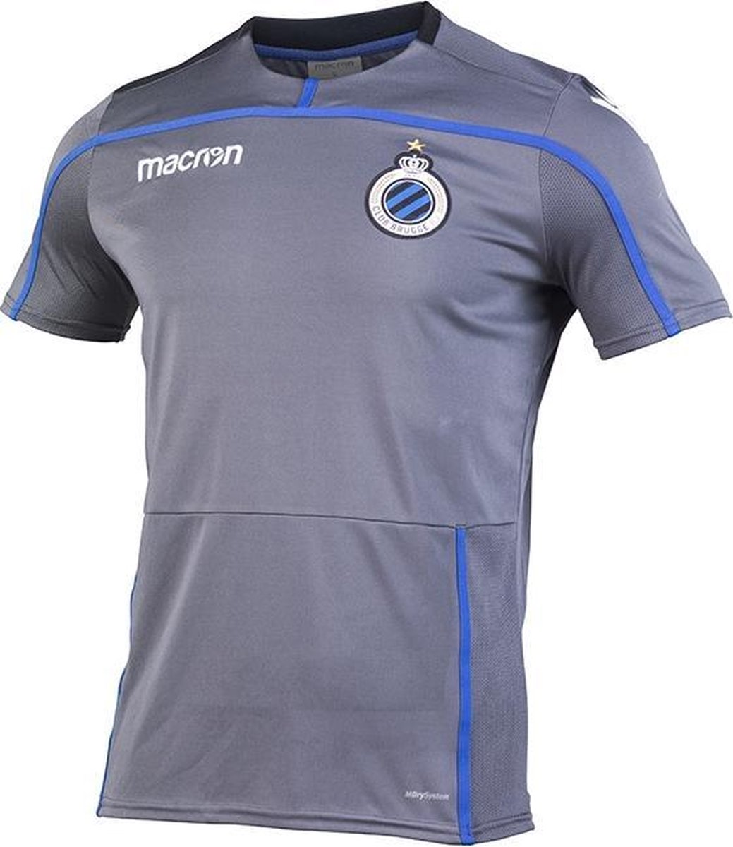Macron Club Brugge Training T-Shirt Grijs Kids 2018/2019 - Maat 128