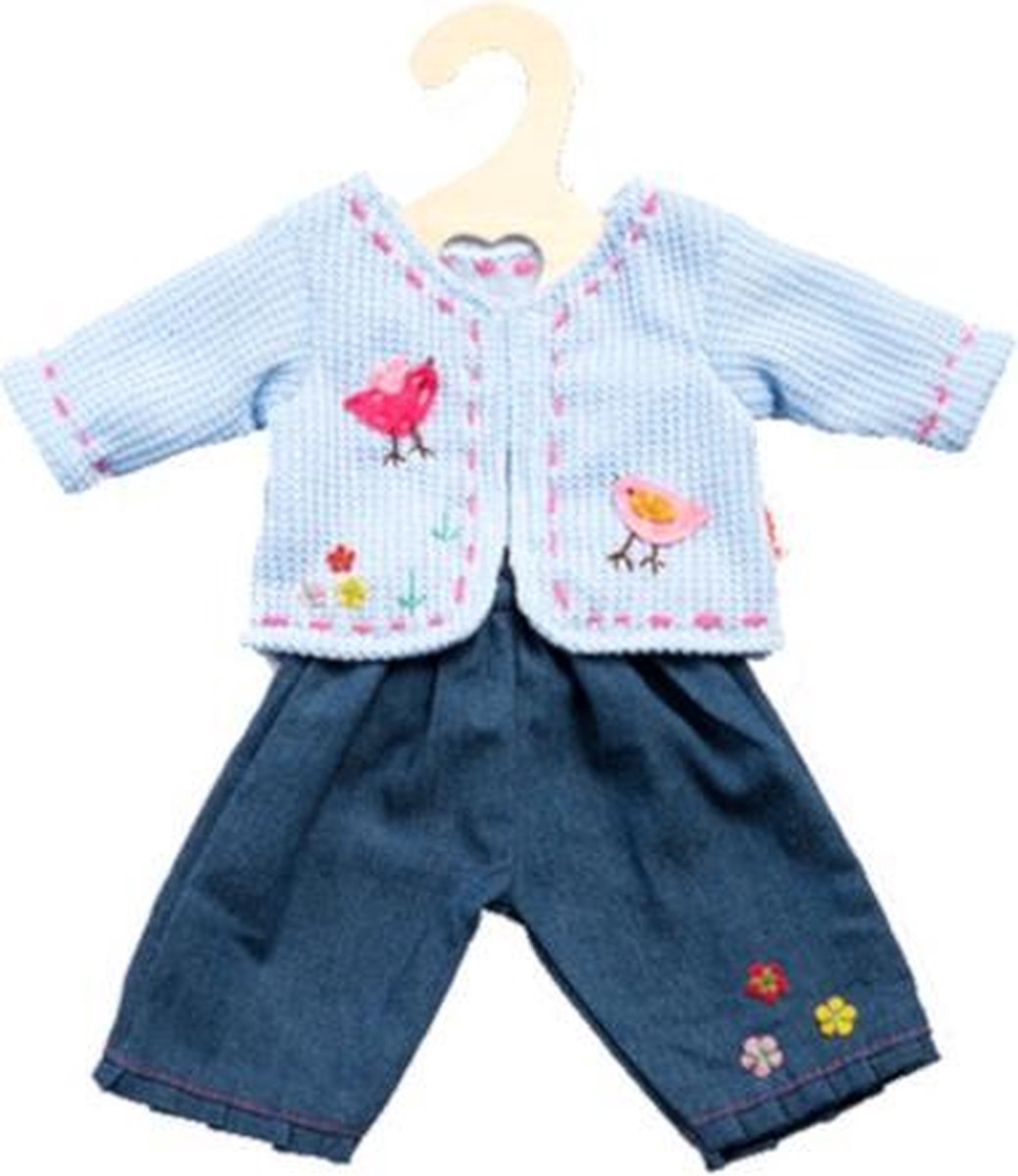 Heless Poppenkleding Jeans Met Blauw Vestje 35-45 Cm