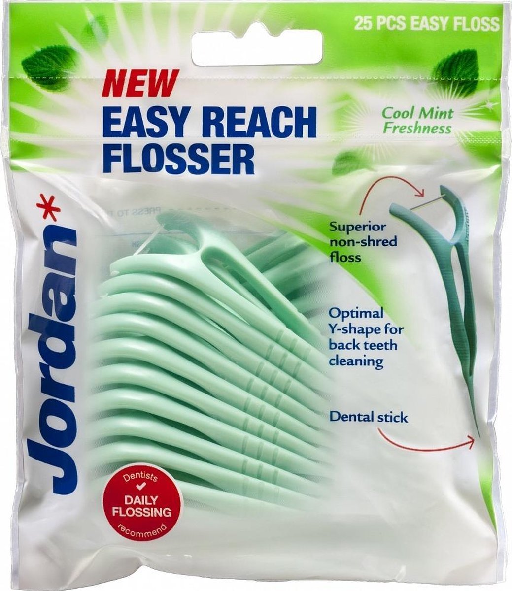 8x Jordan Easy Reach Flosser 25 stuks