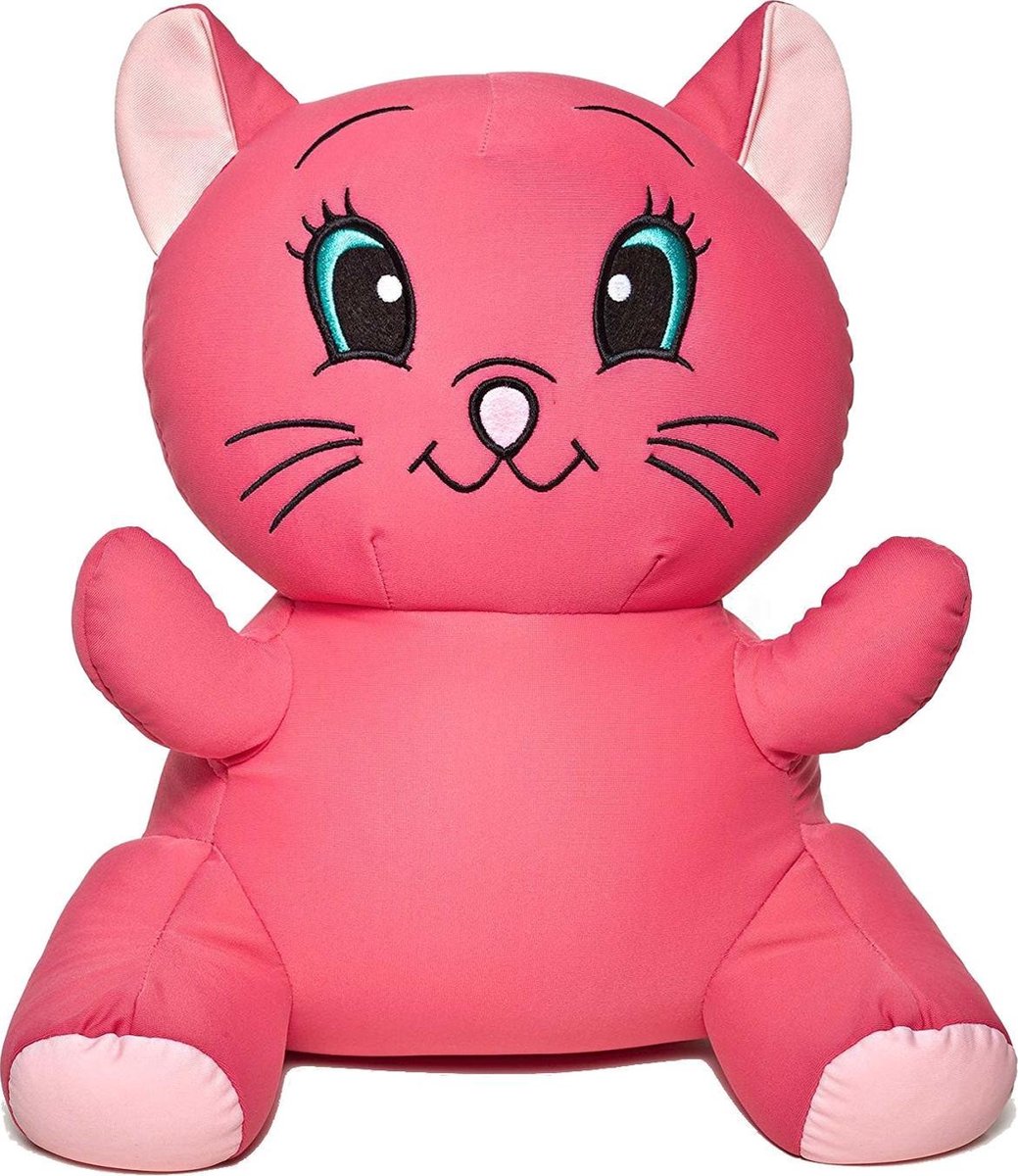 Cuddlebug Knuffelkussen Cat 33 X 20 Cm Roze