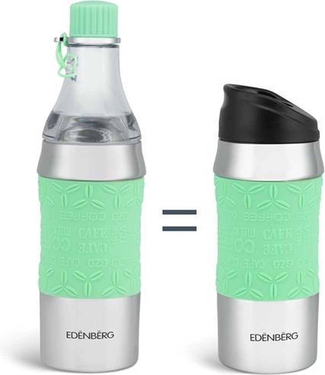 Edënbërg Thermosfles in RVS - Travel Mug - Thermos Beker - 380 ml - Groen