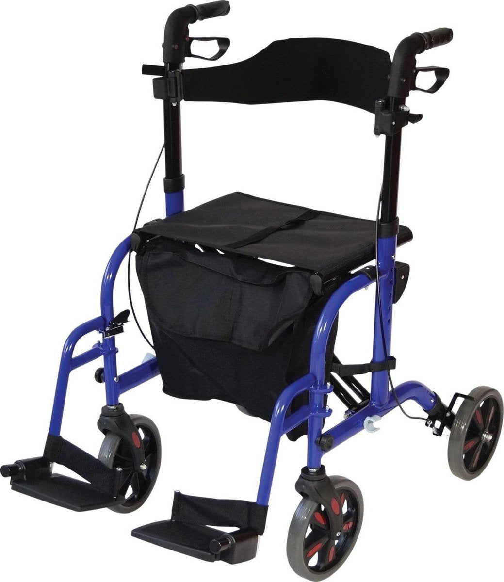 Rollator en Rolstoel Aidapt Duo Deluxe Blauw