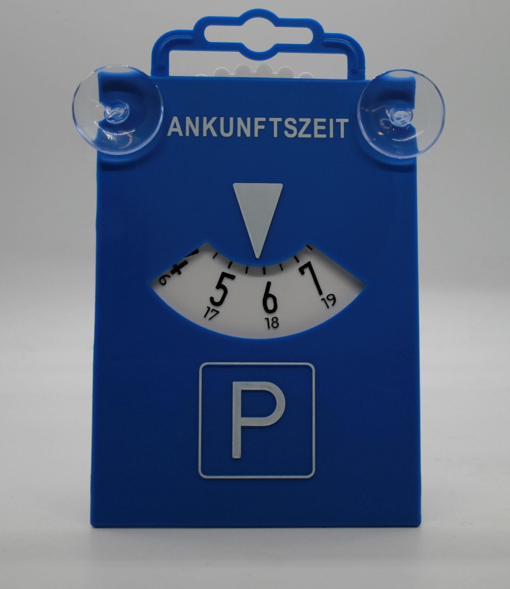 Parkeerschijf - Blauwe kaart - Filmer - met zuignappen