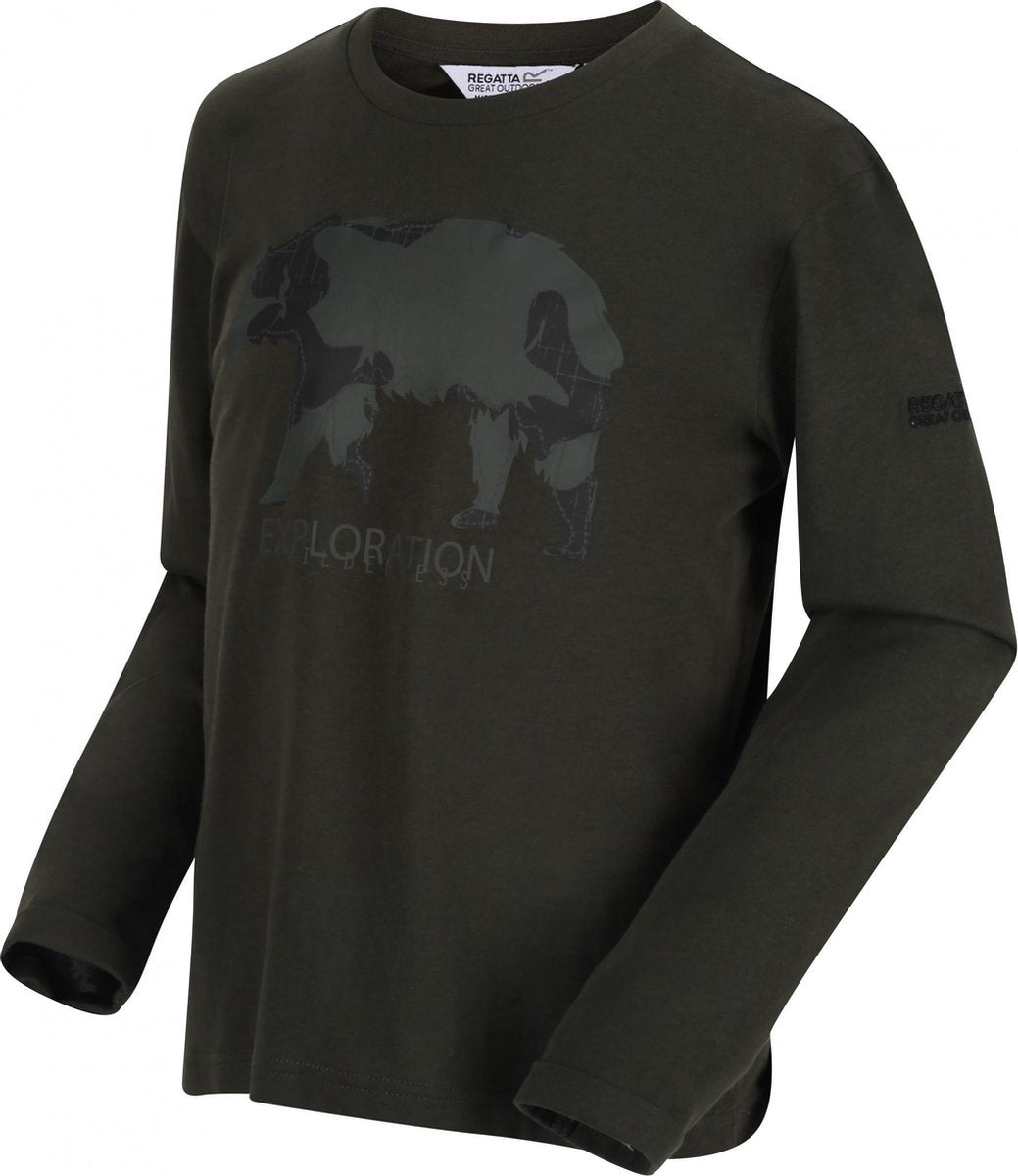 Wenbie Coolweave t-shirt met lange mouwen en print van Regatta voor kinderen