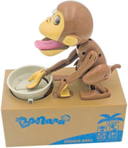 I-total Spaarpot Aap Junior 20 X 16 Cm Bruin