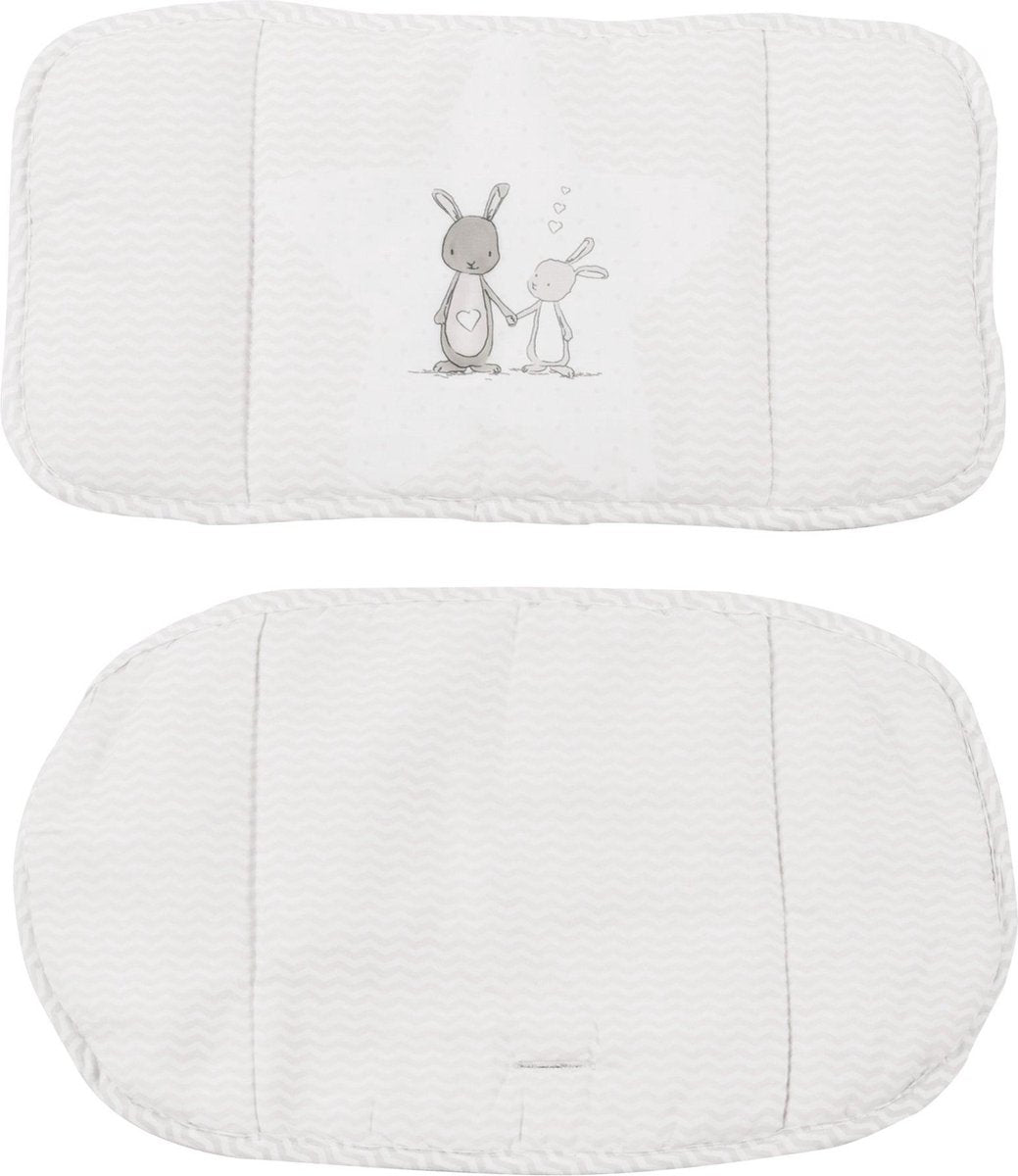 Roba Stoelverkleiner Fox & Bunny Polykatoen Wit 2-delig