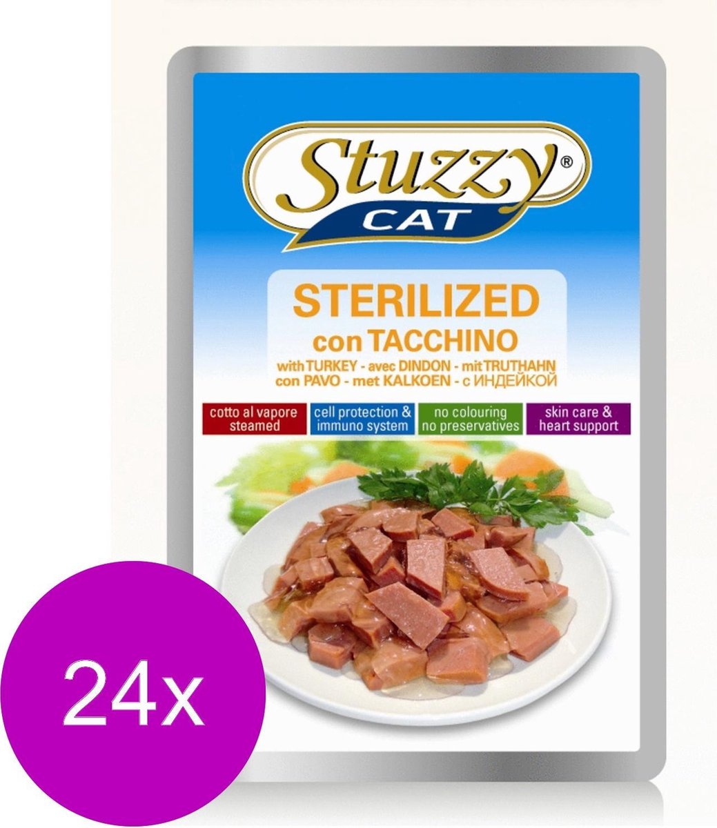 Stuzzy Cat met kalkoen - Sterilized - 24 stuks à 100 gram