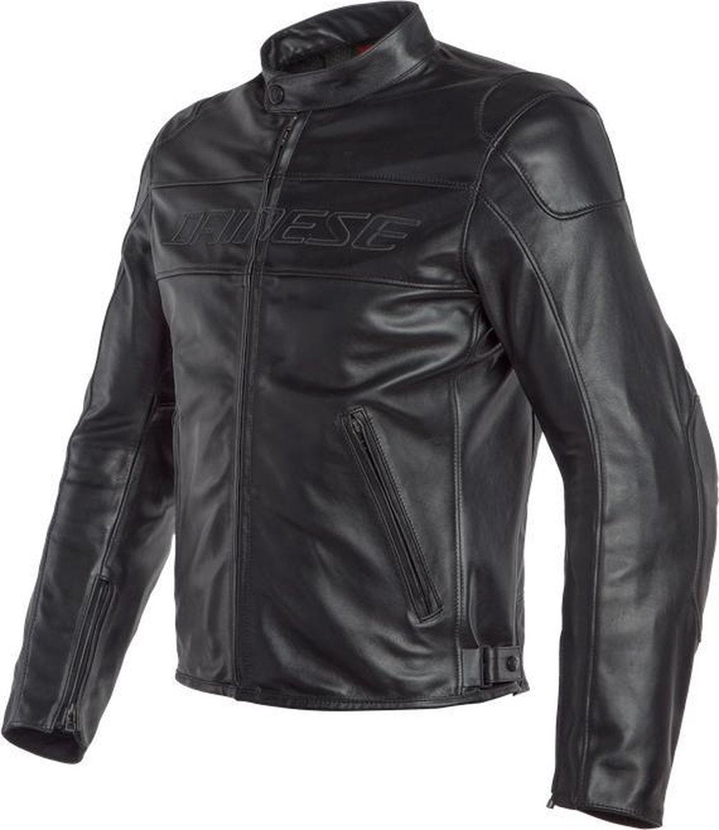 Dainese Bardo Black Leather Motorcycle Jacket 58