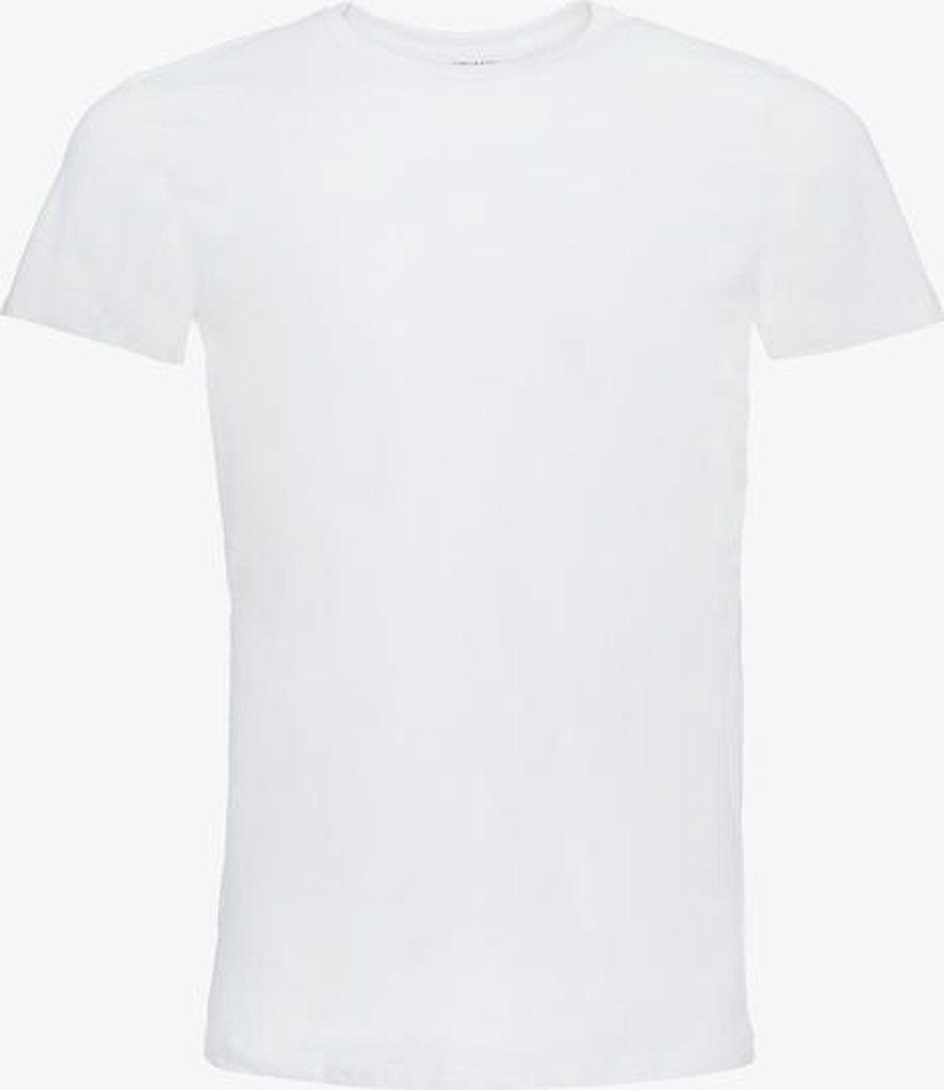 Unsigned heren T-shirt organic katoen - Wit - Maat XXL