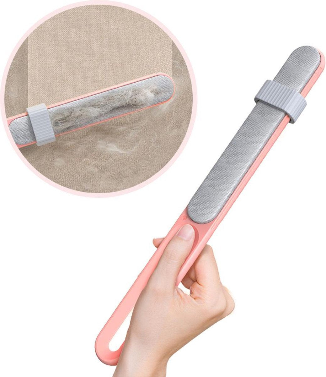Lubadoo® Sweeper Kleefroller - Huisdierhaar Verwijderaar - Kattenhaar - Hondenhaar - Dierenhaar - Haarverwijderaar Voor Huisdieren - Pluizenverwijderaar - Roze