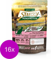 Stuzzy Cat No Grain Pouch 85 g - Kattenvoer - 16 x Ham Graan&Glutenvrij