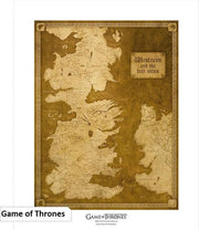 Game Of Thrones Collector Artprint / Poster Map