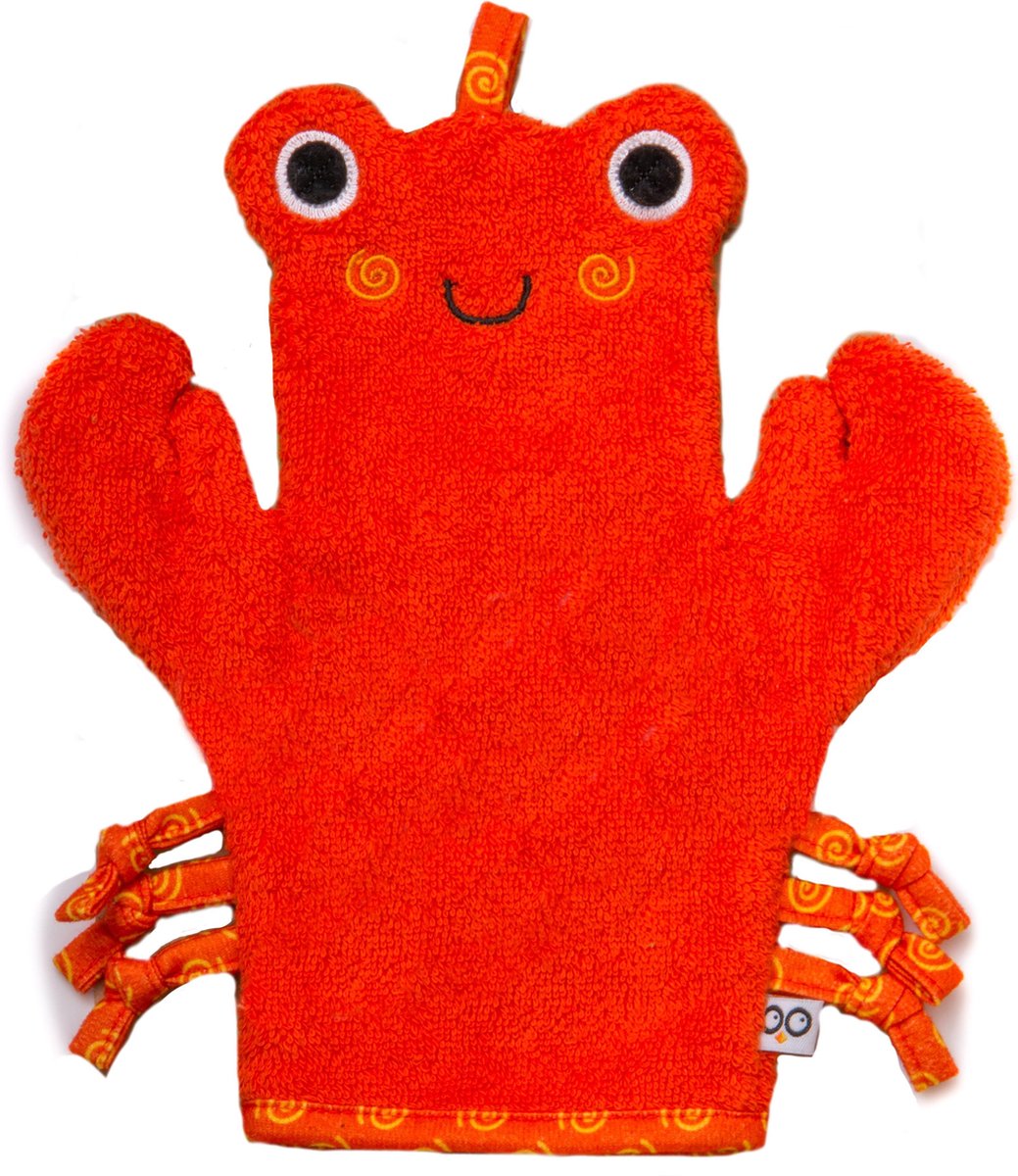 Zoocchini washandje Charlie the Crab Krab oranje rood