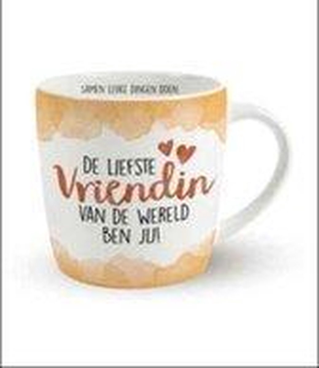 Enjoy Mok - De liefste vriendin van de wereld - Gevuld met een luxe cocktailmix - In cadeauverpakking met gekleurd lint - GRATIS: zijden lint met de tekst: "Speciaal voor jou"