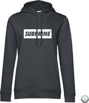 Subprime - Dames Hoodies Hoodie Block Antraciet - Grijs - Maat XXL