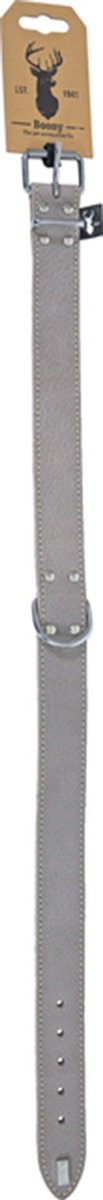 Boony Est1941 lederen halsband 10mm 25cm lang grijs