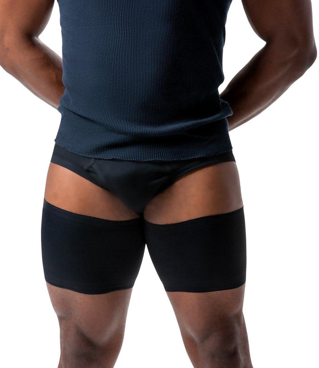 Bandelettes Unisex Elastische Dijenbanden - Zwart - Maat E