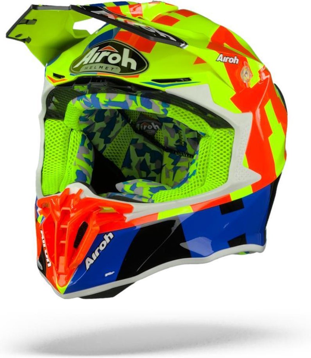 Airoh Twist 2.0 Frame Geel Oranje Gloss Crosshelm - Motorhelm - Maat XXL