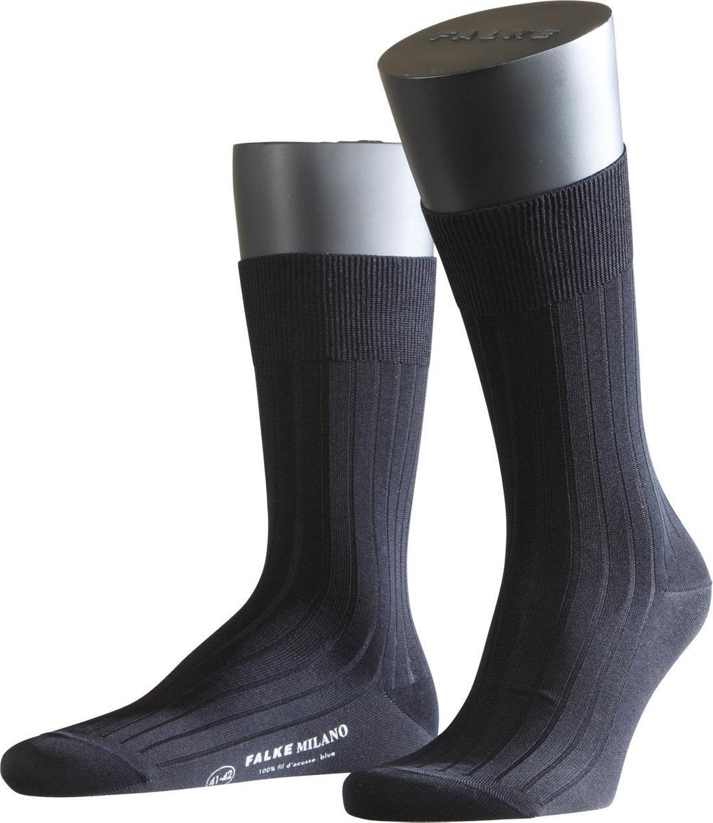 FALKE Milano Fil D'Ecosse Herensok 14683 - Blauw 6370 dark navy Heren - 43-44