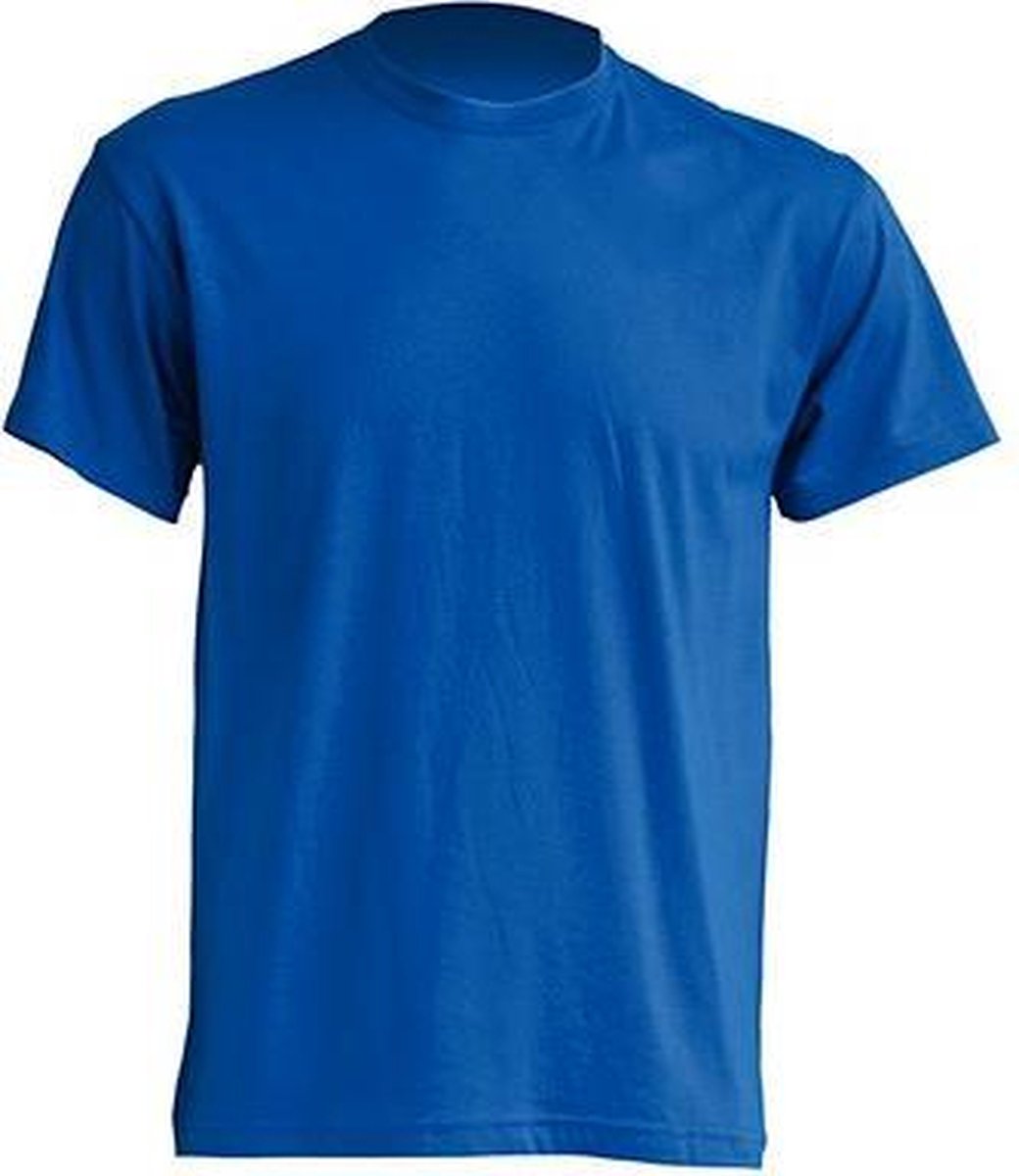 JHK t-shirts kleur royal blue maat XXL - Set van 5 stuks