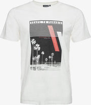 Unsigned heren T-shirt met print - Wit - Maat XL