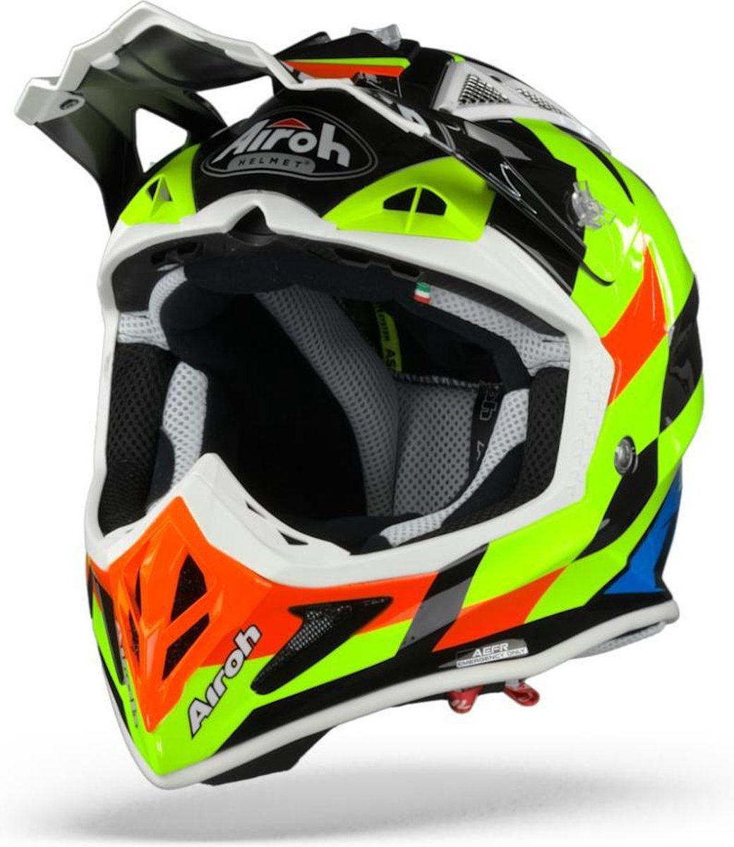 Airoh Aviator Ace Trick Yellow Gloss Motocross Crosshelm - Motorhelm - Maat L