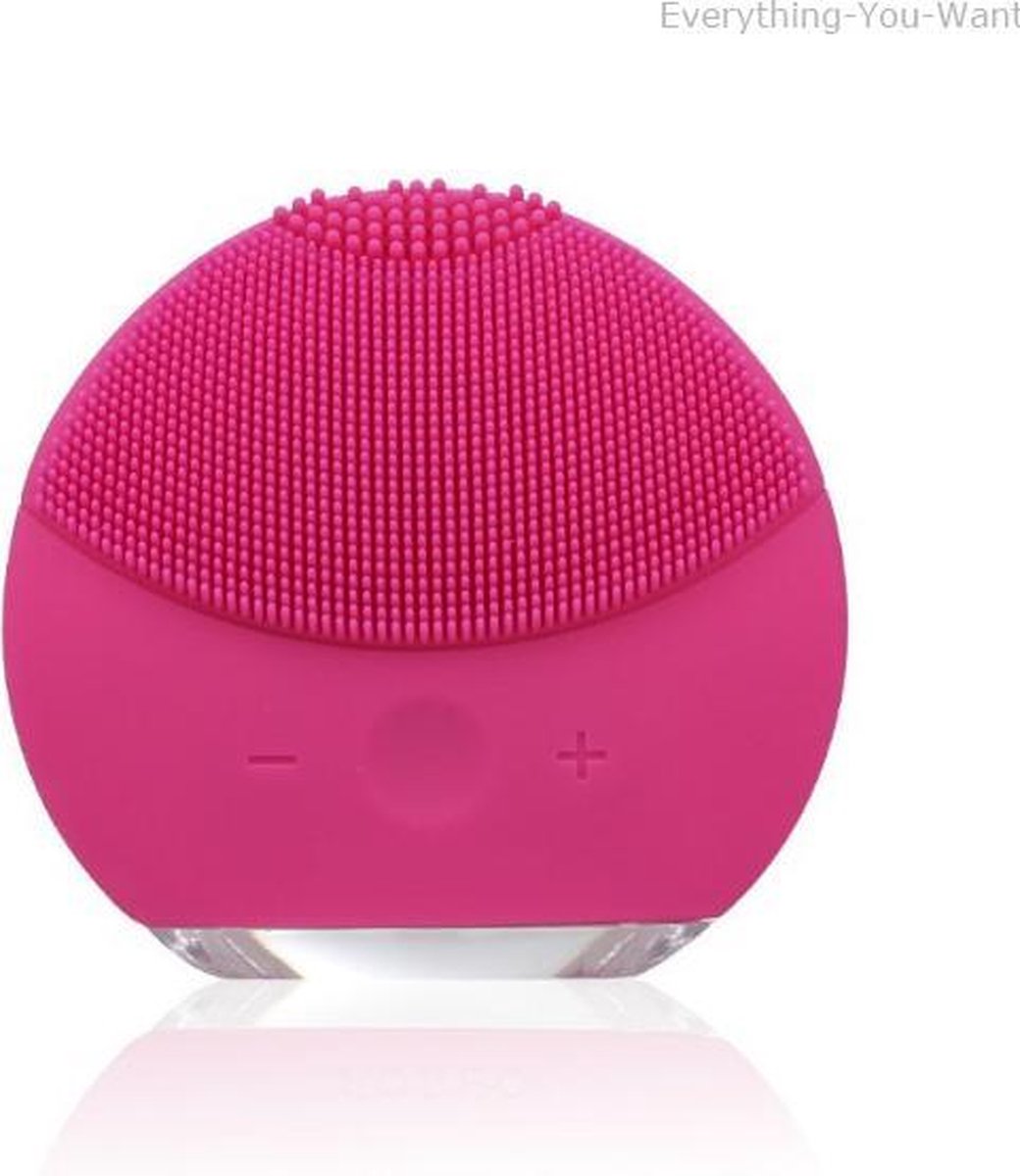 Gezichtsborstel – Gezichtsreiniger elektrisch - Gezichtsborstel elektrisch - Face brush – Face cleaner – Gezichtsborstel siliconen - Gezichtsreinigingsborstel – Gezichtsreiniging – Elektrische gezichtsborstel – Fuchsia