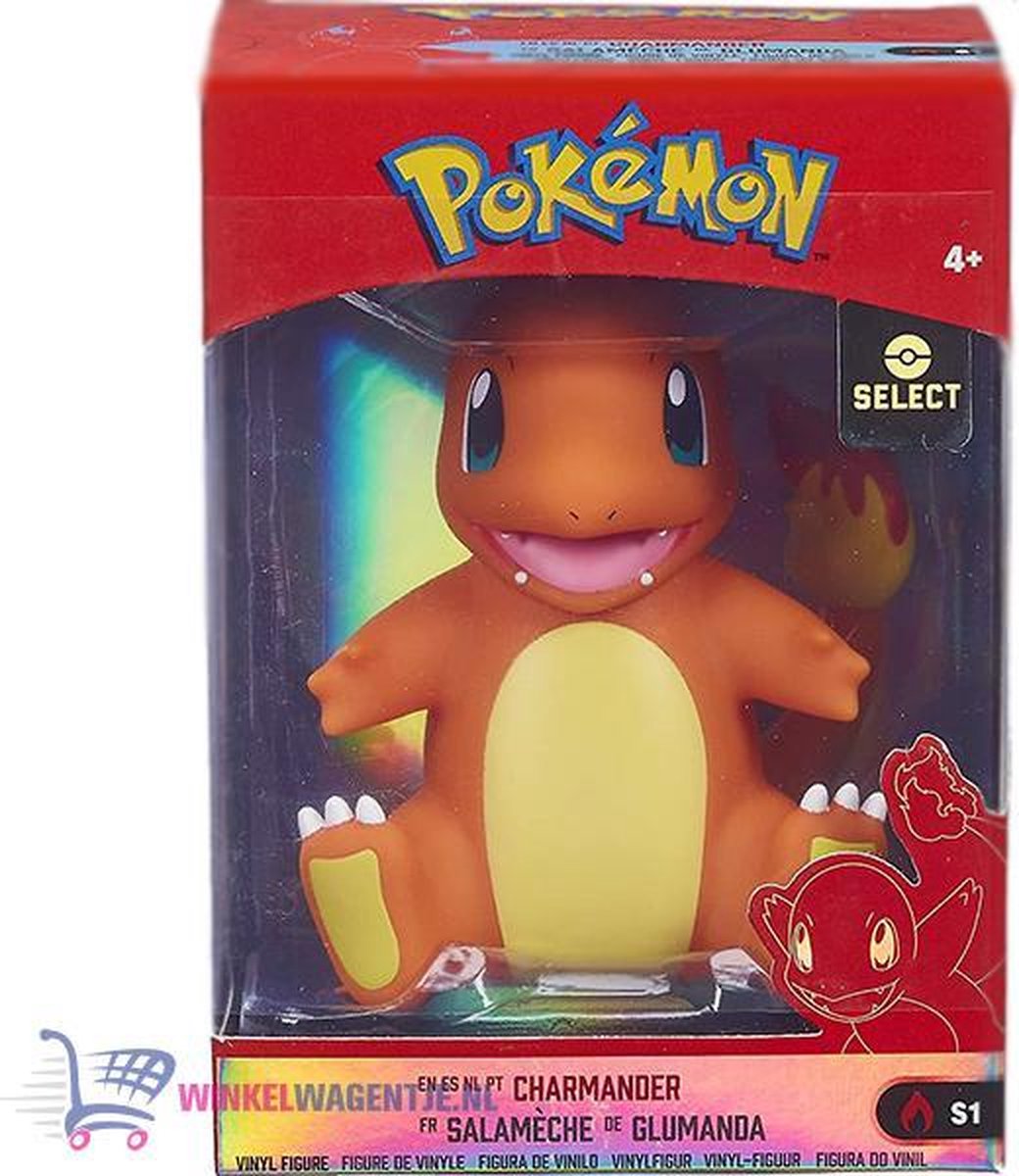 Pokémon Vinyl Verzamelfiguur Charmander + Pokémon Balpen + 5 verschillende Pokemon Stickers! | Pokemon Collectors Item| Speelgoed Speelfiguur Actiefiguur voor kinderen | Schaalmodel speelgoed | Squirtle Pikachu Bulbasaur Charmander