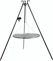 CookKing Grill Tripod 180cm Met Zwart Stalen Rooster 50cm en Haspel