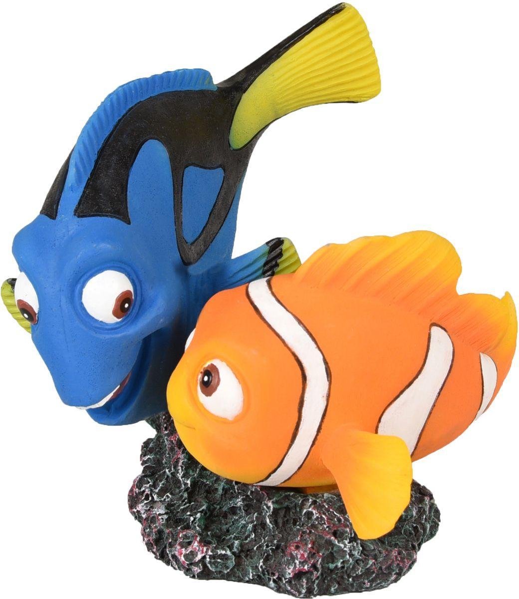 Aquarium decoratie Leto clownvis + doktersvis - 10 x 9 x 10 cm