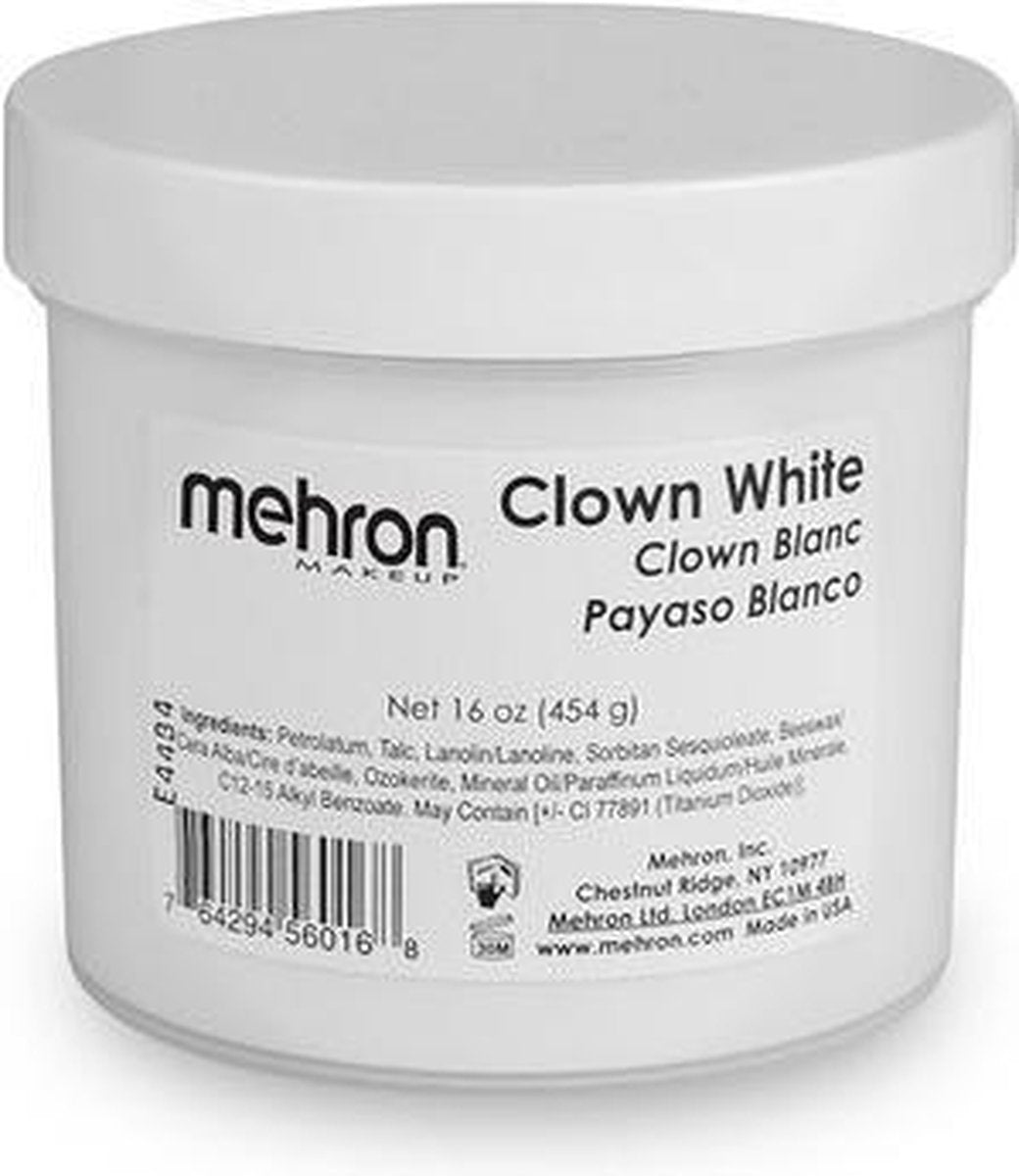 Mehron Schmink Clown White | Clown Wit - 454 gram