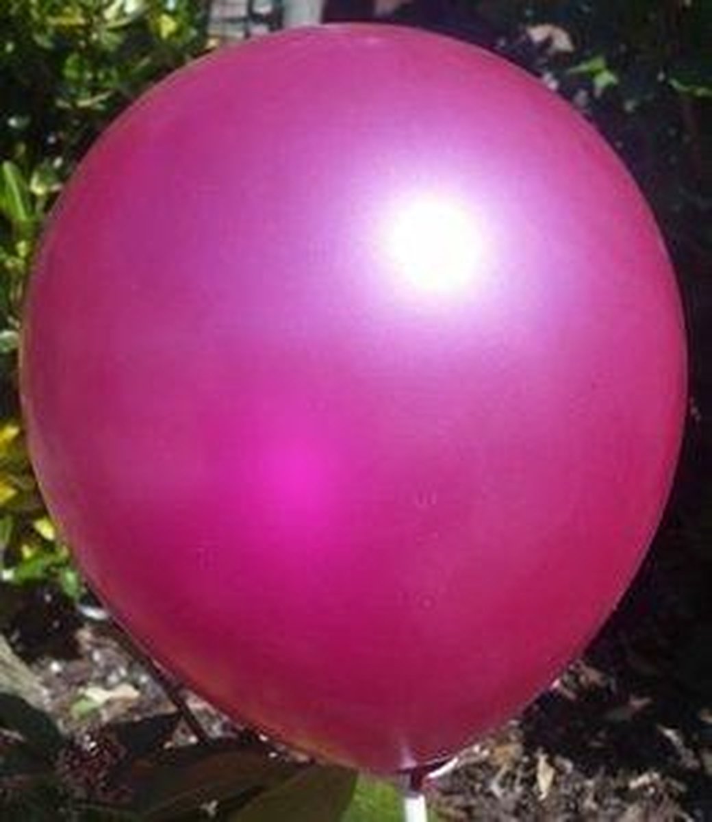 Voordeelpak 100 stuks Donker roze parelmoer metallic ballon 30 cm hoge kwaliteit