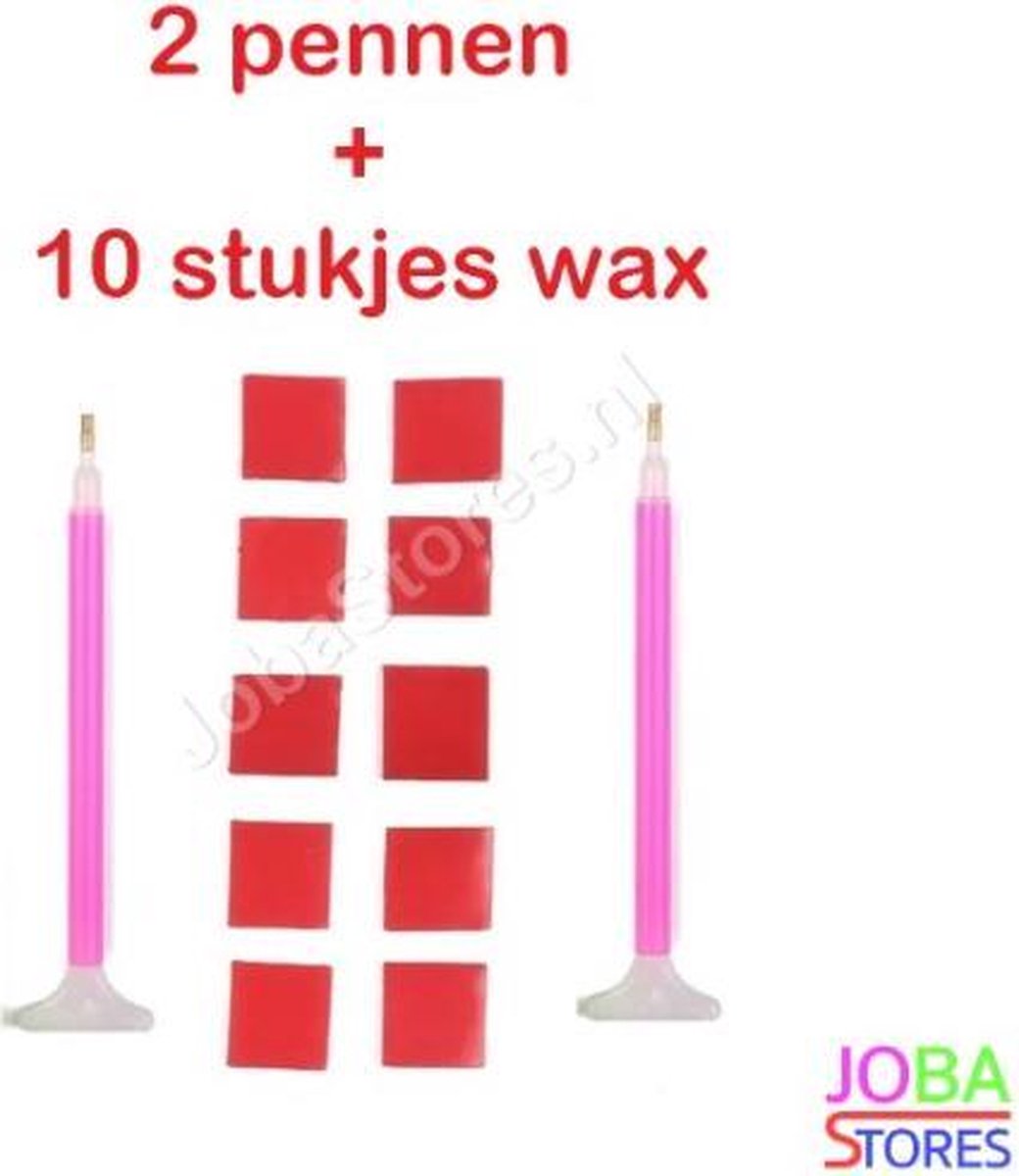 Diamond Painting "JobaStores®" Pennen Breed + Wax