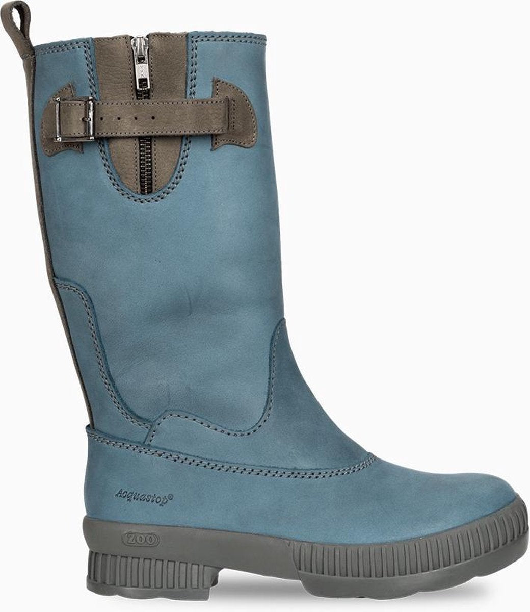Outdoorlaarzen dames leder Adisa Blauw Maat 40